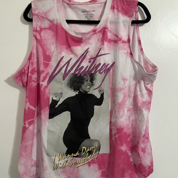 whitney Houston Tops - Pink Tie-Dye Women's Tank Top